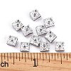 Brass Rhinestone Spacer Beads RSB072-06S-3