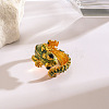 Alloy Enamel Cuff Open Rings WG630D7-01-3