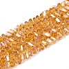 Electroplate Transparent Glass Beads Strands GLAA-N021-4mm-24-1