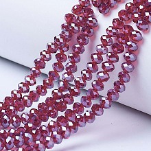 Electroplate Glass Beads Strands EGLA-A034-T6mm-A02