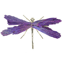 Electroplate Natural Tourmaline Insect Dragonfly Figurine PW23052281268