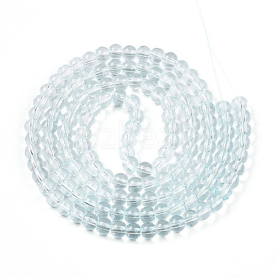 Baking Paint Transparent Glass Beads Strands DGLA-N006-6mm-07-1