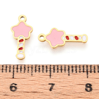 304 Stainless Steel Enamel Charms STAS-T065-55G-01-1