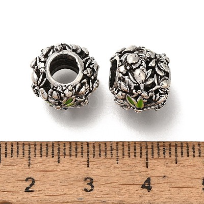 Rack Plating Alloy Enamel European Beads X-PALLOY-P307-14AS-1