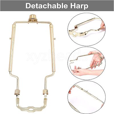 Iron Lamp Shade Harp Holder AJEW-OC0002-67G-1