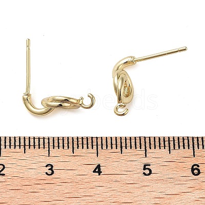 Brass Studs Earringss Finding KK-K364-10G-1