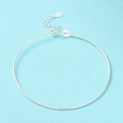 925 Sterling Silver Bangles BJEW-G681-01B-S-1