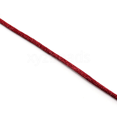 Polyester Satin Rattail Cord OCOR-WH0066-43D-1