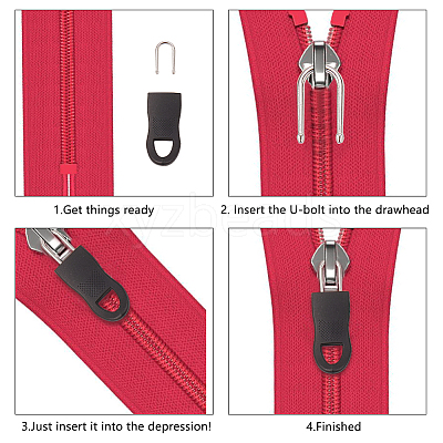 Plastic Zipper Pull Charms FIND-PH0015-73-1