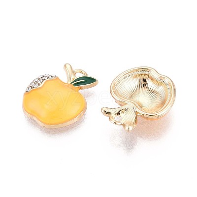 Rack Plating Alloy Crystal Rhinestone Enamel Pendants PALLOY-T091-29A-1