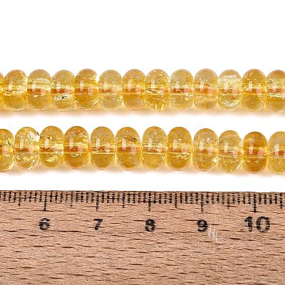 Crackle Transparent Glass Beads Strands GLAA-N074-02A-09-1