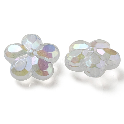 UV Plating Luminous Transparent Acrylic Beads OACR-P010-16D-1