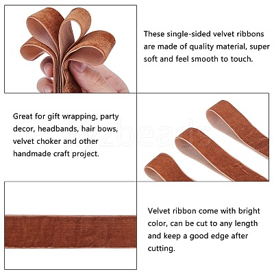 Velvet Ribbon SRIB-WH0006-18L-1