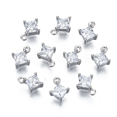 Long-Lasting Plated 925 Sterling Silver Cubic Zirconia Charms STER-ZX003-01P-NF-1