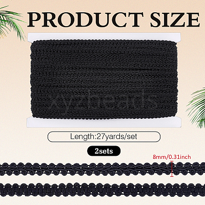 2Bags Polyester Lace Trim OCOR-ME0001-84I-1