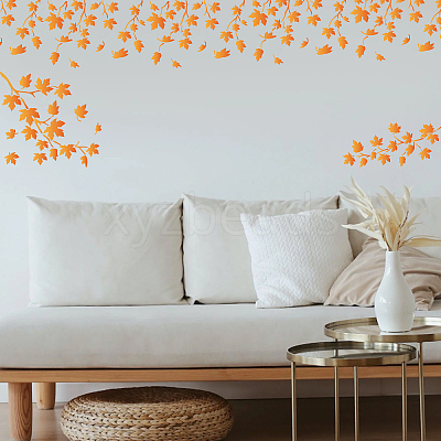 1 Set Autumn Theme PET Hollow Out Drawing Painting Stencils DIY-MA0001-54-1