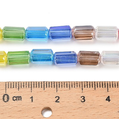Electroplated Glass Beads Strands EGLA-P067-01A-01-1
