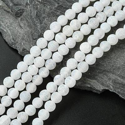 Natural Weathered Agate Beads Strands G-G589-8mm-03-1