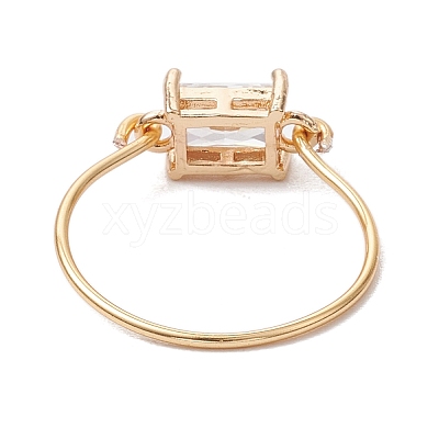 Transparent Glass Finger Rings RJEW-JR00869-01-1