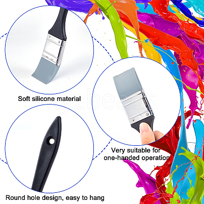 Wooden Paint Brushes Set AJEW-OC0002-90-1