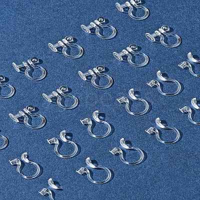 20Pcs 2 Styles Plastic Clip-on Earring Converters Findings KY-FS0001-27-1