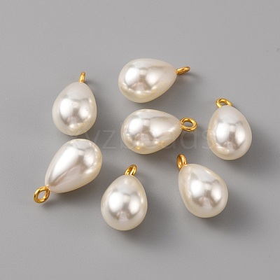 ABS Plastic Imitation Pearl Pendants KY-WH0045-25C-G-1