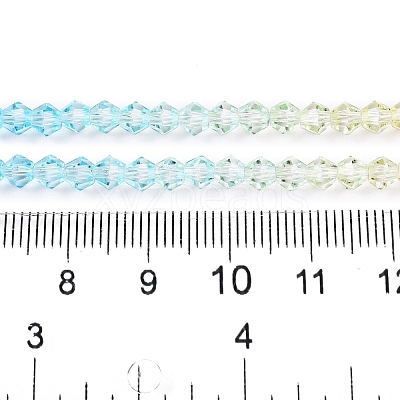 Gradient Color Baking Paint Glass Bead Strands X1-DGLA-A039-T4mm-A012-1