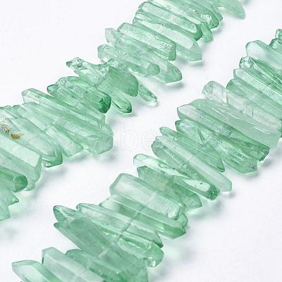 Natural Quartz Crystal Points Beads Strands G-K181-B02-1