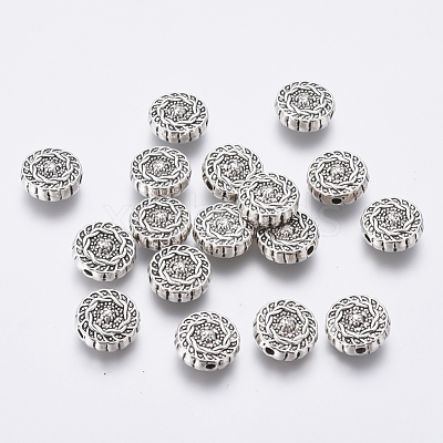 Tibetan Style Alloy Beads TIBEB-R022-AS-LF-1