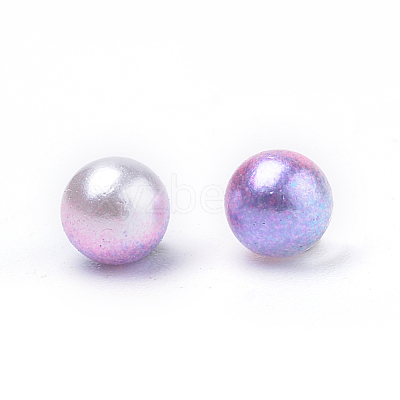 Rainbow Acrylic Imitation Pearl Beads OACR-R065-3mm-A13-1