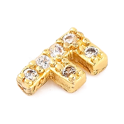 Rack Plating Brass Micro Pave Cubic Zirconia Cabochons KK-F874-04G-F-1