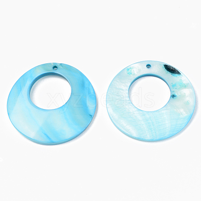 Natural Freshwater Shell Pendants X-SSHEL-R048-017-1