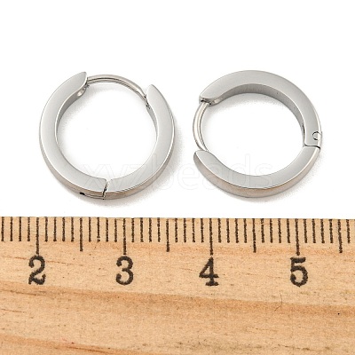 Tarnish Resistant Frosted 304 Stainless Steel Huggie Hoop Earrings for Women EJEW-C096-31B-P-1