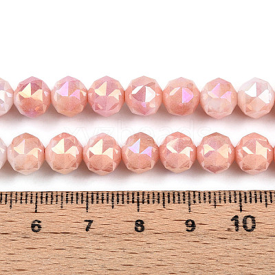 Anti-Tarnish Electroplate Glass Beads Strands X-GLAA-N010-8mm-08-1