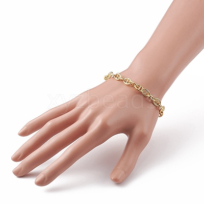 Brass Mariner Link Chain Bracelets BJEW-JB05816-1
