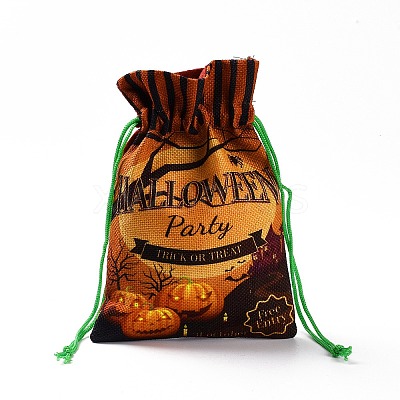 Halloween Cotton Cloth Storage Pouches ABAG-A005-01B-1