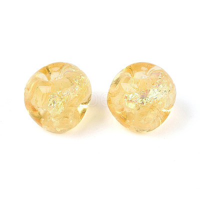 Handmade Foil Lampwork Beads Strands FOIL-T008-04G-1