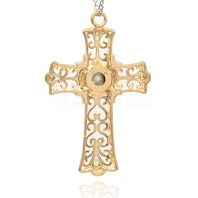 Alloy Medieval Cross Pendants ALRI-J028-01G-1