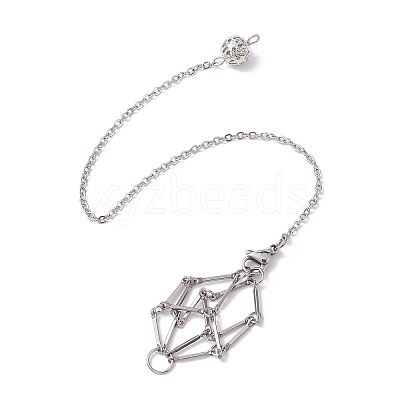 Tarnish Resistant 201 Stainless Steel Pouch Dowsing Pendulums PALLOY-JF02505-02-1