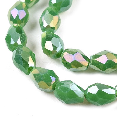 Opaque Solid Color Electroplate Glass Beads Strands EGLA-N013-P4mm-B04-1