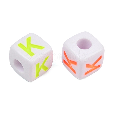 Opaque Acrylic Enamel European Beads AC-ACBA1794-04K-1