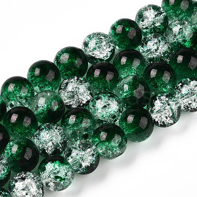 Baking Paint Crackle Glass Bead Strands CCG-S001-10mm-19-1