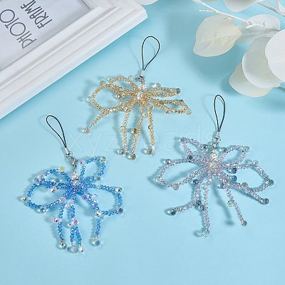 1Pc Glass Mobile Straps HJEW-SZ0001-59E-1