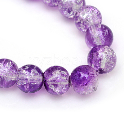 Baking Paint Crackle Glass Bead Strands CCG-S001-10mm-14-1