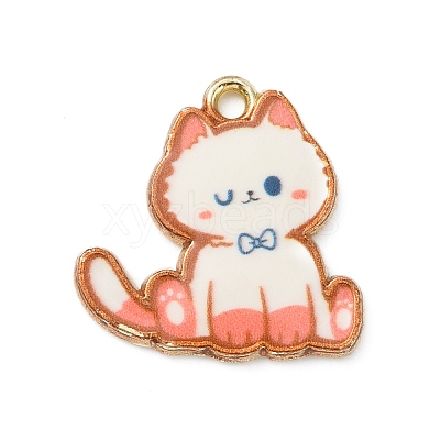Alloy Enamel Pendants ENAM-WH0001-32LG-08-1
