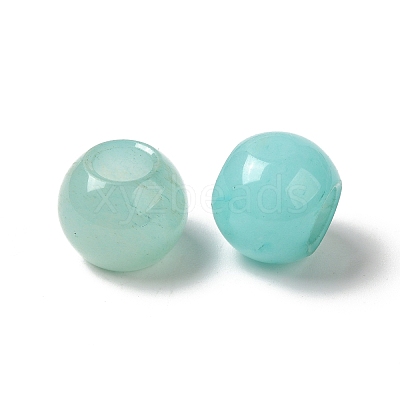 Natural White Jade(Dyed) European Beads G-N342-03P-1