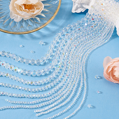 11 Strands 11 Styles Electroplate Glass Beads Strands EGLA-TA0003-02-1