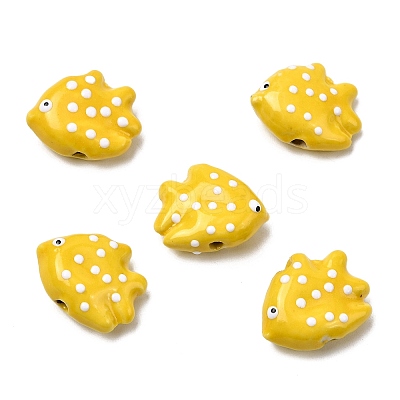 Handmade Porcelain Beads PORC-K010-06H-1
