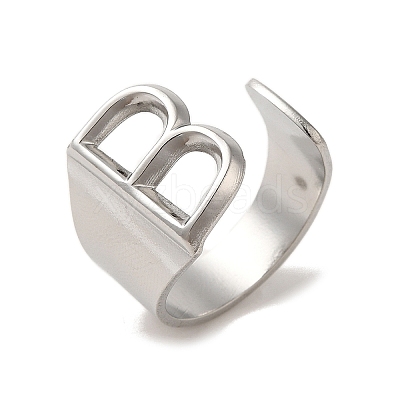 Non-Tarnish 201 Stainless Steel Finger Rings RJEW-H223-04P-B-1