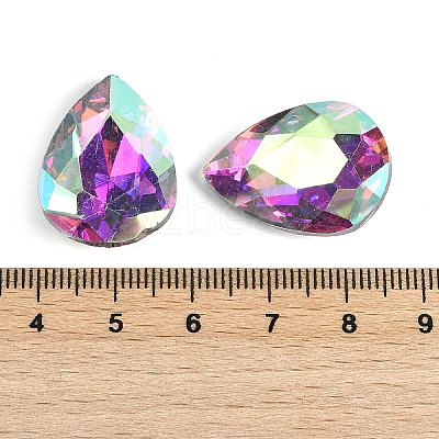 Pointed Back Glass Rhinestone Cabochons RGLA-T081-18x25mm-05-1